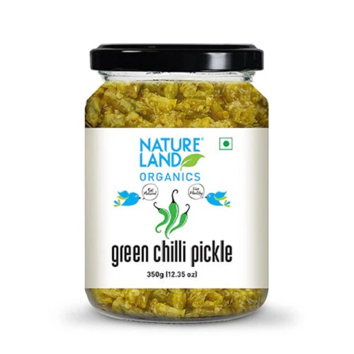 Organic Green Chilli Pickle 350 Gm